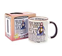 Jesus He Brews It Mug Tea Cup Funny Joke Gift Present Idea Home Kitchen Office Hebrew Secret Santa, Ceramic, 250ml
