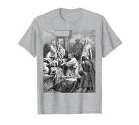 Jesus Healing The Sick Gustave Dore Religious Biblical Art T-Shirt, Men, Heather Grey, 6XL