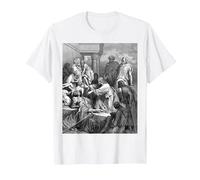 Jesus Healing The Sick Gustave Dore Religious Biblical Art T-Shirt, Men, White, 4XL