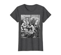 Jesus Healing the Sick Gustave Dore Religious Biblical Art T-Shirt, Women, Dark Heather Grey, Medium