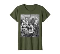 Jesus Healing the Sick Gustave Dore Religious Biblical Art T-Shirt, Women, Olive Green, Medium