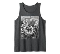Jesus Healing The Sick Gustave Dore Religious Biblical Art Tank Top, Men, Dark Heather Grey, M