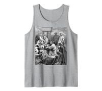 Jesus Healing The Sick Gustave Dore Religious Biblical Art Tank Top, Men, Heather Grey, M