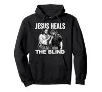 Jesus Heals The Blind Funny Baseball Softball Umpire Pullover Hoodie