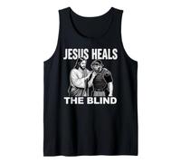 Jesus Heals The Blind Funny Baseball Softball Umpire Tank Top