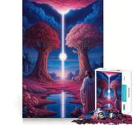 Jesus Heavenly Pathway 1000 Piece Jigsaw Puzzles for Teenagers Jigsaw Mental Skill Clear Color Enjoyable Challenge Home Decor (50x75cm)