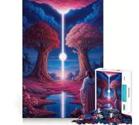 Jesus Heavenly Pathway 1000 Pieces Puzzles for Teenagers Serene Game Smooth Joint Pattern Build (38x52cm)