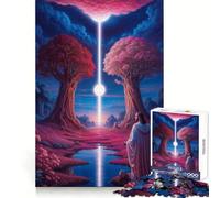 Jesus Heavenly Pathway 1000 Pieces Puzzles for Teenagers Serene Game Smooth Joint Pattern Build (38x52cm)