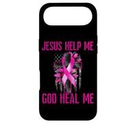 Jesus Help God Heal Me Breast Cancer Awareness Pink Ribbon Case for iPhone Air