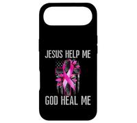 Jesus Help Me God Heal Me Breast Cancer Awareness Pink Cross Case for iPhone Air