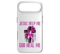 Jesus Help Me God Heal Me Breast Cancer Awareness Pink Flag Case for iPhone Air