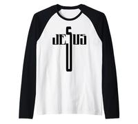 Jesús Hijo de Dios Cristo Señor Cordero de Dios Salvador Raglan Baseball Tee