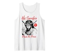 Jesus His Sacrifice Paid The Price Christian Manga Sketch Tank Top