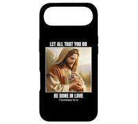 Jesus Holding a Hedgehog Design - 1 Corinthians 16 14 Case for iPhone Air