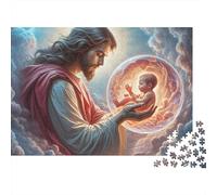 Jesus Holding Baby Puzzles 1000 Pieces for Adults Jigsaw Puzzles for Adults- 1000 Piece Puzzle Classic Educational Games Beautiful Decoration 70x50cm/1000pcs