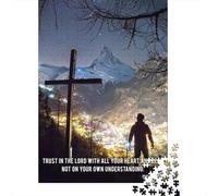 Jesus Hope 1000-Piece Puzzle for Adults, 52x38cm/1000pcs, A Weekend Activity at Your Own Pace; White Pieces for Organised Sorting