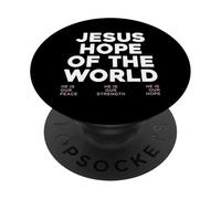 Jesus Hope Of The World Christian Scripture Religion Baptism PopSockets Adhesive PopGrip