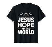 Jesus Hope of The World Value Graphic T-Shirt, Men, Black, S