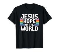 Jesus Hope of The World Value Graphic T-Shirt, Men, Black, XL