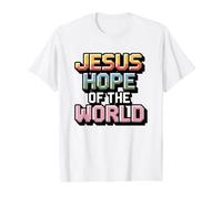 Jesus Hope of The World Value Graphic T-Shirt, Men, White, M