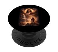 Jesus Howling At Moon Vintage Funny Mystic PopSockets Adhesive PopGrip
