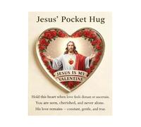 Jesus Hug - 2D Acrylic Memory, Faith Reminder , Inspirational Message Display, Spiritual Consolation Expression | For Believers Church Friends Travelers Travel Work Meetings Room Coll