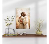 Jesus Hugging Man Canvas Poster Art Print Christianity Religion Pray Wall Art Decor For Home Office