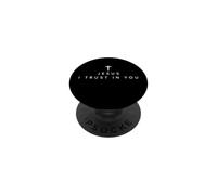 Jesus I Trust in You Divine Mercy Crucifix Minimal Catholic PopSockets Adhesive PopGrip