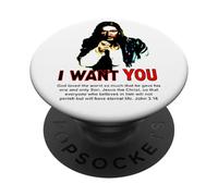 Jesus I Want You Uncle Sam Army Poster PopSockets Adhesive PopGrip