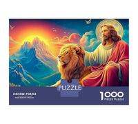 Jesus in Heaven Jigsaw Puzzles 1000 Pieces. Whimsical Challenge Toy for Adults Kids Age 14 Years Up 38x26cm/1000pcs