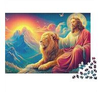 Jesus in Heaven Jigsaw Puzzles for Adults Difficult Challenges 1000 Piece Cute Difficult Hard Jigsaw Puzzles for Man And Woman with Letters on Back 52x38cm/1000pcs