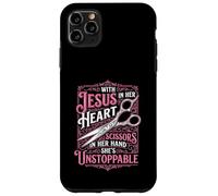 Jesus In Her Heart Scissors In Her Hand Hairdresser Faith Case for iPhone 11 Pro Max