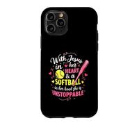 Jesus In Her Heart Softball Hand She Is Unstoppable Pitcher Case for iPhone 11 Pro