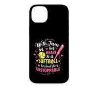 Jesus In Her Heart Softball Hand She Is Unstoppable Pitcher Case for iPhone 14 Plus