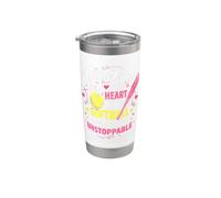 Jesus in Her Heart Softball Hand She is Unstoppable Pitcher Stainless Steel Insulated Tumbler