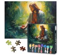 Jesus in Meditation Jigsaw Puzzles 1000 Pieces, Puzzles for Adults 1000 Pieces, Challenging Puzzle Perfect for Game Nights, Finished Jigsaw Puzzle Size 50x70 cm