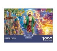Jesus in Paradise 1000 Pc Spiritual Figure Cosmic Vibrant Artplastic Jigsaw Puzzle Home Decor Eco-friendly Non-glare Wall Decor Mindfulness Stress Relief 38x26cm/1000pcs
