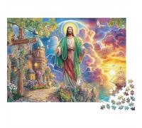 Jesus in Paradise Idea Jesus Blessing 1000 Pieces Sturdy Cardboard Impossible Hard Challenging Decompression Relaxation Creativity Gift Giving 70x50cm/1000pcs