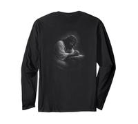 Jesus in Prayer At Gethsemane Christian Faith Backprint Long Sleeve T-Shirt
