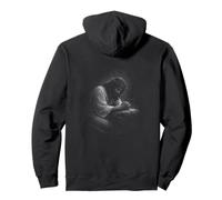 Jesus In Prayer At Gethsemane Christian Faith Backprint Pullover Hoodie