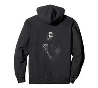 Jesus In Prayer Christian Faith Spiritual Backprint Pullover Hoodie