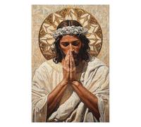 Jesus in Prayer Classic Wooden Jigsaw Puzzle for Adults, 1000 PCS