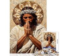 Jesus in Prayer Jigsaw for Adults1000 Pieces Strengthen Mind Clarity And Sharpness Calm Serene Leisure Activity (38x52cm)