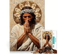 Jesus in Prayer Jigsaw Puzzle for Teenagers 1000 Pieces Strong Memory Calm Daily Joyful Challenge Xmas Gift (50x75cm)