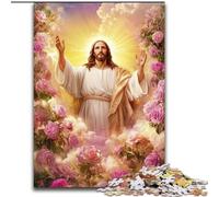 Jesus in The Garden JigsawPuzzle 1000 Pieces for Teenagers, Fun Games Every Piece Is Unique - Challenging Family Fun Game 50x75cm