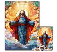 Jesus in The Sky 1000 Piece Jigsaw Jigsaw Puzzles Challenging Brain Teaser, Family Activity, Home Decor, 50x75CM/19.68x29.52inch