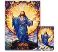 Jesus in The Sky 1000 Piece Jigsaw Puzzle cardboard Jigsaw DIY Decoration, Brain Challenge, for Adult, Family, 26X38CM/10.23x14.96inch