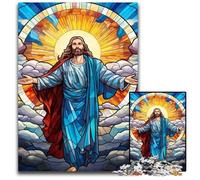 Jesus in The Sky 1000-Piece Jigsaw Puzzle Impossible Jigsaw Puzzles for Adults for Birthdays And Holidays 50x75CM/19.68x29.52inch