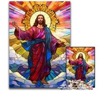Jesus in The Sky 1000 Piece Jigsaw Puzzle Impossible Jigsaw Puzzles for Adults Ideal for Teenagers & Collectors, Travel Gift, Family Activity 26X38CM/10.23x14.96inch