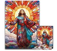 Jesus in The Sky 1000 Pieces Puzzle Gifts Jigsaw Puzzles for Adults Family Activity, DIY Home Decor, 26X38CM/10.23x14.96inch